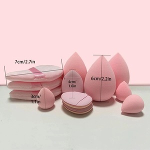 Venta al por mayor 12 Uds maquillaje triángulo ajuste polvo <span class=keywords><strong>Puff</strong></span> para la cara <span class=keywords><strong>Puff</strong></span> almohadillas para polvo suelto maquillaje esponja aplicador de polvo - Product Image 2
