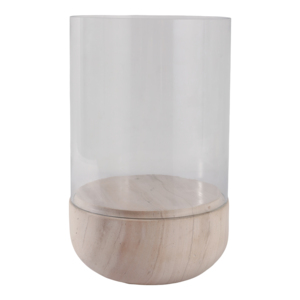 Glass <b>Candle</b> <b>Hurricane</b> With Marble Base For Home Decor Table Centerpiece Living Room Display - Product Image 4