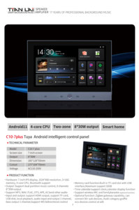 Passerelle intelligente Tuya Zigbee <span class=keywords><strong>C10</strong></span>-7 PLUS avec écran tactile de 7 pouces, panneau musical et amplificateur intégré pour système d'automatisation domestique - Product Image 4