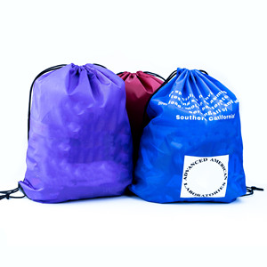 Sac à cordon unisexe personnalisé avec fermeture éclair, en polyester, design uni vierge, idéal pour le sport en extérieur, facile à retourner, sac de courses étanche - Product Image 5