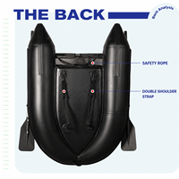 GHealth GH06 Kayak gonflable de type Belly Boat pour la pêche et les activités nautiques, fabriqué en Chine, certifié CE, en PVC épais et durable, stable