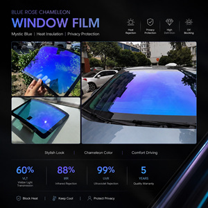 Film <span class=keywords><strong>solaire</strong></span> pour vitres de voiture en PET, effet caméléon bleu 6099, <span class=keywords><strong>anti</strong></span>-<span class=keywords><strong>chaleur</strong></span>, <span class=keywords><strong>anti</strong></span>-explosion, protection UV à 99%, changement de couleur, décoration automobile - Product Image 5