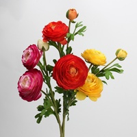 Fleurs Artificielles Réalistes au Toucher, Décoration Extérieure, Plafond, Double Fleur en Soie, Décoration de Table, Pivoine, Décoration de Jardin