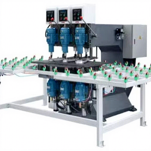 מקדחת וחריטה אנכית לזכוכית CNC 6.6 קילוואט עם 3 ראשים ומנוע, תפוקה גבוהה עבור זכוכית כיריים - Product Image 1