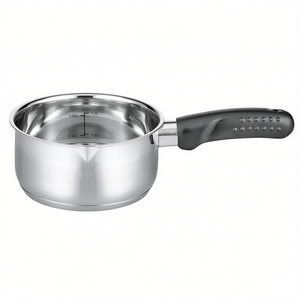 <b>Saucepan</b> 1.0L Stainless Steel With Black Handle For Cooking And Heating - Product Image 2