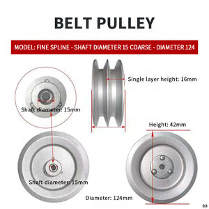 Poulie de boîte de vitesses <span class=keywords><strong>pour</strong></span> <span class=keywords><strong>micro</strong></span>-motoculteur, accessoires <span class=keywords><strong>pour</strong></span> motoculteur rotatif, machine à chaîne, plateau de courroie à double gorge - Product Image 5