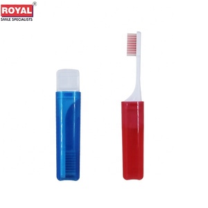 Brosse à dents de voyage pliable miniature jetable <span class=keywords><strong>Conder</strong></span> avec poils moyens et manche en PP+TPE - Product Image 2