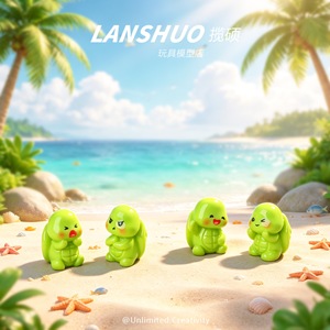 Cute Cartoon Turtle Figurine Desktop Ornament 4Pcs Plastic Resin Keychain Living Room <b>Decoration</b> Birthday Gift - Product Image 2