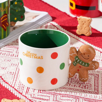 Nouvelle Tasse Créative Cadeau de Fêtes Ornement Vaisselle Tasse à Café en Céramique pour Petit-Déjeuner Père Noël de Noël