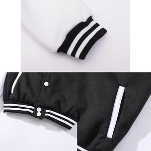 Chaqueta de Béisbol con Logotipo Personalizado, Chaqueta de Equipo para Hombre y Mujer, Chaqueta de Béisbol con Nombre Personalizado, Chaqueta Bomber Unisex Estilo Preppy - Product Image 3