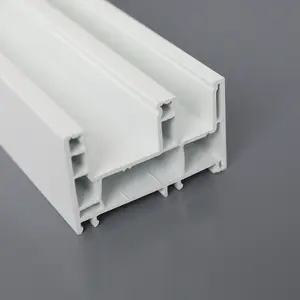 European upvc interior design two track PVC sliding window profile
