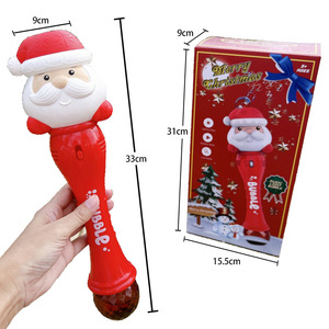 Machine à bulles électrique pour baguette magique de vacances avec lumière et musique Jouets à bulles du Père Noël pour Noël - Product Image 6