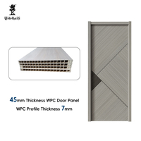 Portes intérieures en PVC imitation bois, design moderne, épaisseur 45 mm, résistantes à l'eau, avec cadre, pour maisons, Qide, best-seller.