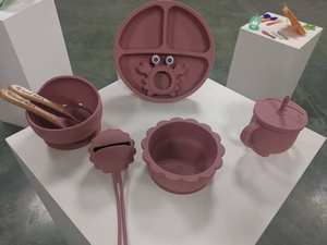 <span class=keywords><strong>Baby</strong></span> Bowls com sucção, <span class=keywords><strong>Baby</strong></span> Led Weaning Supplies, Soft Silicone Food <span class=keywords><strong>Bowl</strong></span> para bebês Kids Toddlers, BPA Free - Product Image 4