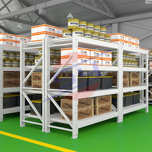 Регулируемые металлические стальные полки для хранения с порошковым покрытием, стойки для поддонов с защитой от коррозии - Product Image 5