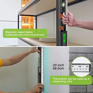 Nivel Electrónico <span class=keywords><strong>Digital</strong></span> Huepar TL60 de Aleación de Aluminio, Herramienta de Medición de 24 Pulgadas con 2 Burbujas de Alta Precisión - Product Image 3