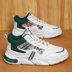 Nouvelles baskets décontractées tendance pour hommes, à lacets, semelle épaisse, respirantes, motif géométrique, chaussures de célébrité d'Internet, tailles 39-44 - Product Image 3
