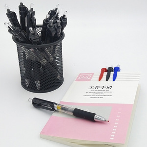 K35 Ballpoint Pen Push Button 0.5 Mm Black <b>Red</b> Blue Office School Supplies Portable Simple Plastic Shell - Product Image 2