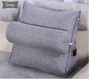 Large Size Triangle Wedge Shape Polyester Filling <strong>Sofa</strong> <strong>Cushion</strong> Back <strong>Support</strong> Reading Pillow - Product Image 3