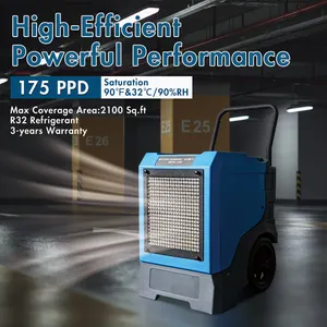 Compact R32 175 LGR Technology Industrial Air Cleaning Dehumidifier Construction Dryer