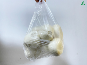 Borsa all'ingrosso per uso domestico materiale per uso alimentare HDPE sigillato <span class=keywords><strong>punto</strong></span> di rottura con rotolo di frutta ispessita da cucina - Product Image 4