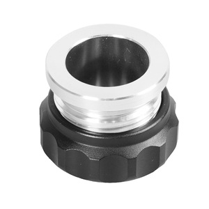Bouchon de radiateur en aluminium de 1 à 3 pouces, noir et argenté, pour la réparation et le remplacement de voitures - Product Image 2