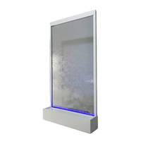 Fuente Espejada Personalizada para Decoración Interior del Hogar, Luces LED, Cascada Decorativa de Acero Inoxidable para Jardín Exterior