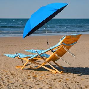 कस्टम डिज़ाइन किए गए मैनुअल सूर्य संरक्षण समुद्र तट कुर्सी छतरी 360 समायोज्य सार्वभौमिक क्लैंप स्फ 50 + नई फैशन फोल्डेबल स्टील रिब - Product Image 3