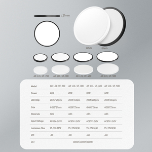 Plafonnier LED Rond Moderne Ultra-Mince 38W 48W à Encastrer et à Intensité Variable pour Éclairage Intérieur de Maison et Chambre - Product Image 6
