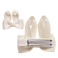 Barrettes à cheveux pour filles, en ruban durable, faites à la main, double nœud de 5,5 cm, en différentes couleurs, accessoire