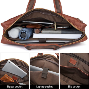 Bolso <span class=keywords><strong>de</strong></span> negocios <span class=keywords><strong>de</strong></span> cuero genuino para hombres, maletín <span class=keywords><strong>de</strong></span> trabajo <span class=keywords><strong>de</strong></span> 17 pulgadas para ordenador portátil - Product Image 5