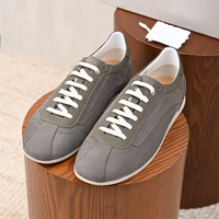 Chaussures de course rétro en daim de luxe pour hommes, baskets décontractées basses vintage pour un usage quotidien