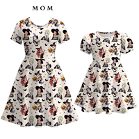 Robe d'été respirante à manches courtes pour fille, motif princesse, assortie mère-fille, collection Halloween, ODM