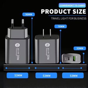 Factory Price Hot Sell PD 20W <b>USB</b> <b>C</b>+<b>USB</b> a QC 3.0 Dual Port Fast Charging Phone <b>Adapter</b> Fast Phone Charger - Product Image 6