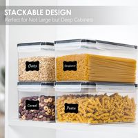 Grands récipients de stockage des aliments sans BPA boîtes de stockage des aliments hermétiques en plastique pour la farine et le sucre fournitures de cuisson