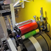 Machine d'impression flexographique automatique JR-1221, 3 couleurs, 60 m/min, garantie 1 an, machine d'impression d'étiquettes textiles
