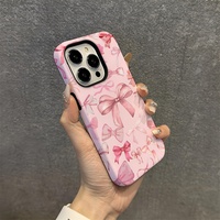 Vitalité Fille 2-en-1 16 Film Cas Couverture Complète De Protection TPU Téléphone Mobile Cas pour iPhone 15 Ins Bowknot Antichoc Pro Modèle