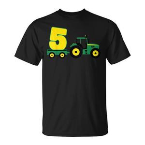 T-shirt Tracteur pour garçon de 5 ans, thème agricole vert, taille 5 ans - Product Image 1