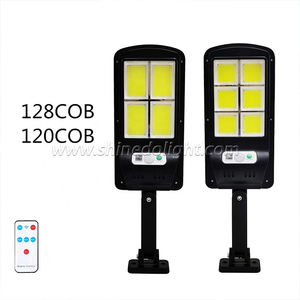 Lámpara Solar Impermeable de 120/128 LED, Nueva, con Sensor de Movimiento para Exteriores, con Control Remoto, para Jardín, Pared, Calle - Product Image 6
