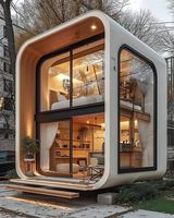 Capsule spatiale habitable : Nouvelle maison mobile préfabriquée en acier pour hôtel extérieur