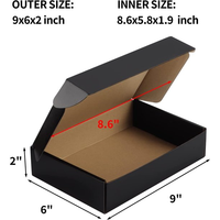 Cajas de Envío de Cartón con Logotipo Personalizado, Cartón Corrugado de Papel Negro