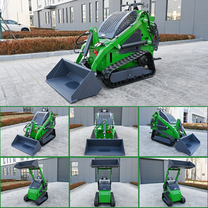 Minicargadora de orugas con operador a bordo, con trituradora forestal, perforadora, sopladora de nieve, zanjadora y horquillas para palets, Minicargadora China - Product Image 1
