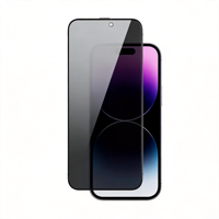 Protection d'écran en verre trempé 9H Premium 2.5D anti-espion, anti-traces de doigts, anti-rayures pour smartphone 17 Pro Max