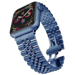 Correa de reloj 5 cuentas 304 correa de reloj de Metal de acero inoxidable para <span class=keywords><strong>Apple</strong></span> <span class=keywords><strong>Watch</strong></span> Band Series 7 6/<span class=keywords><strong>SE</strong></span>/5/4 44mm 42mm Metal - Product Image 6