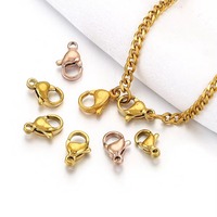Résultats de bijoux en acier inoxydable Bracelet en titane Collier Connexion Fermoirs homard en métal pour la fabrication de bracelets de bijoux