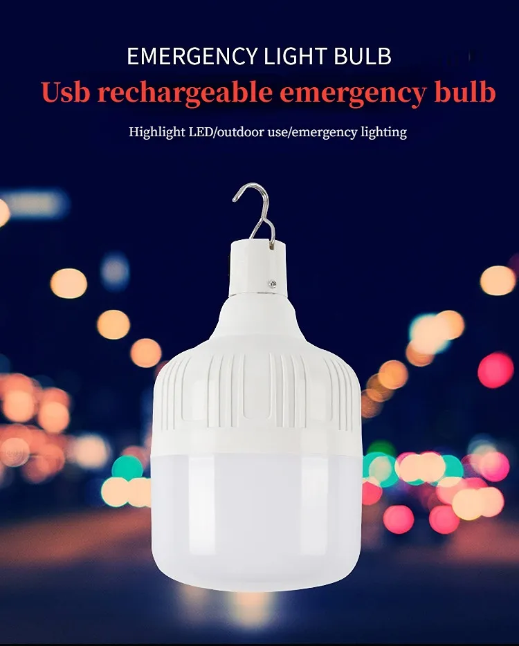 Rechargeable USB Rechargeable LED Emergency Lights House Outdoor Portable Lanterns 100W Emergency Lamp Bulb Battery Lantern BBQ Camping Light