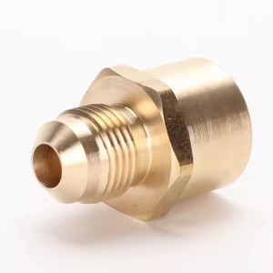 Brass Gas Fitting 1/2" Flare Male to 1/4" Female NPT Leak-Resistant Fire Pit Hose <strong>Adapter</strong> for <strong>Propane</strong> Natural Gas - Product Image 4