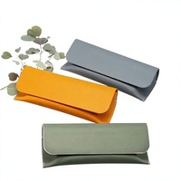 Étuis à lunettes de soleil de luxe 7 couleurs prêts à être expédiés, pochette souple en PU OEM pour lunettes