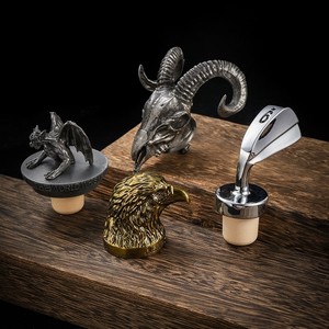Tapón de corcho en T de Metal reutilizable personalizado de lujo con animales, tapón duradero en forma de T que mantiene el vino fresco para botellas de licor y tapones de vino, tapón superior de barra - Product Image 1