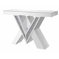 Table de Console en diamant écrasé, style européen moderne, avec miroirs, Coolbang